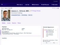 Website Screenshot James L. Orford, MD