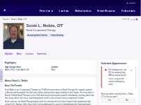 Website Screenshot Scott L. Nobis, DPT