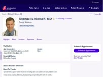 Website Screenshot Michael S Nielsen, MD