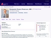 Website Screenshot Benjamin Evans Peterson, MD