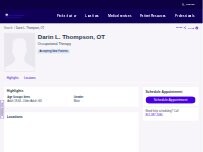 Website Screenshot Darin L. Thompson, DPT