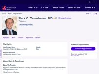 Website Screenshot Mark C. Templeman, MD