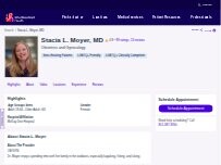 Website Screenshot Stacia L. Moyer, MD