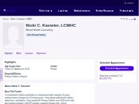 Website Screenshot Nicki C. Kasteler, LCSW