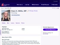Website Screenshot Staci A. Willis, NP