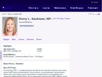 Website Screenshot Kerry L. Sackman, NP