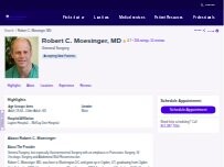 Website Screenshot Robert C. Moesinger, MD