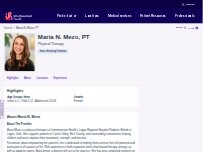 Website Screenshot Maria N. Mezo, DPT
