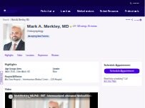 Website Screenshot Mark A. Merkley, MD