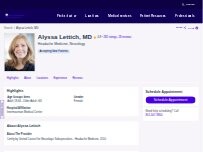 Website Screenshot Alyssa Lettich, MD