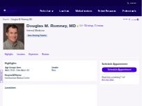 Website Screenshot Douglas M. Romney, MD