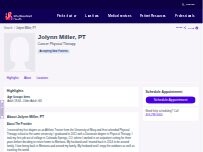 Website Screenshot Jolynn Miller, PT,