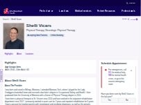 Website Screenshot Shelli Vicars,