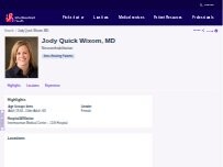 Website Screenshot Jody Quick Wixom, MD