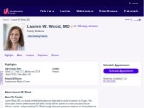 Website Screenshot Lauren W. Wood, MD