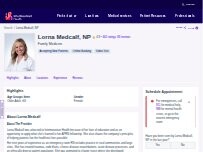 Website Screenshot Lorna Medcalf, NP