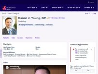 Website Screenshot Daniel J. Young, NP