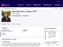 Website Screenshot Alba Mercedes Vargas, DPT