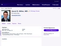 Website Screenshot Jared D. Miller, MD