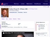 Website Screenshot Kelly (Trey) R. O'Neal, MD