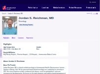Website Screenshot Jordan S. Reichman, MD