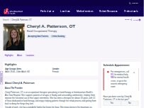 Website Screenshot Cheryl A. Patterson, DPT