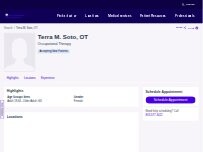 Website Screenshot Terra M. Soto, DPT