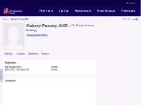 Website Screenshot Aubrey Passey, AUD
