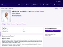 Website Screenshot James L. Flowers, MD