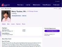Website Screenshot Mary Tucker, PA