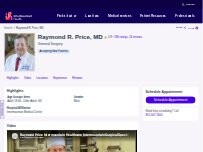 Website Screenshot Raymond R. Price, MD