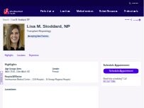 Website Screenshot Lisa M. Stoddard, NP