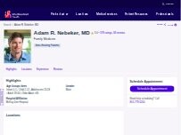 Website Screenshot Adam R. Nebeker, MD
