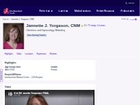Website Screenshot Jannette J. Yorgason, CNM