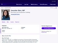 Website Screenshot Jennifer Ren, NP
