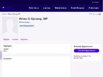 Website Screenshot Brian S Sprang, NP