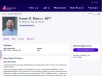 Website Screenshot Daniel R. Rincon, DPT