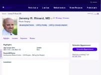 Website Screenshot Jeremy R. Rinard, MD