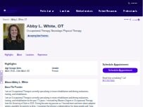 Website Screenshot Abby L. White, DPT