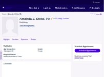 Website Screenshot Amanda J. Shike, PA