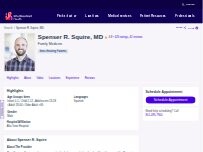 Website Screenshot Spenser R. Squire, MD