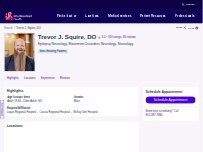 Website Screenshot Trevor J. Squire, DO