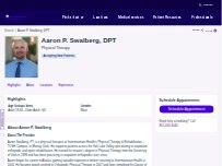 Website Screenshot Aaron P. Swalberg, DPT