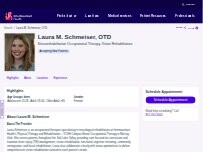 Website Screenshot Laura M. Schmeiser, DPT