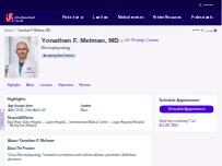 Website Screenshot Yonathan F. Melman, MD