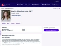 Website Screenshot Darby Middlebrook, DPT