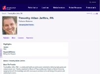 Website Screenshot Timothy Allan Jeffirs, PA