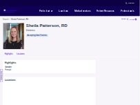 Website Screenshot Sheila Patterson, RD