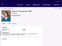 Website Screenshot Amy S. Thompson, NP