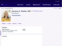 Website Screenshot Jessica A. Parker, NP